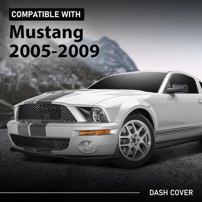 G-PLUS Dash Cover Compatible with Ford Mustang Base Model 2005-2009 Dark Gray