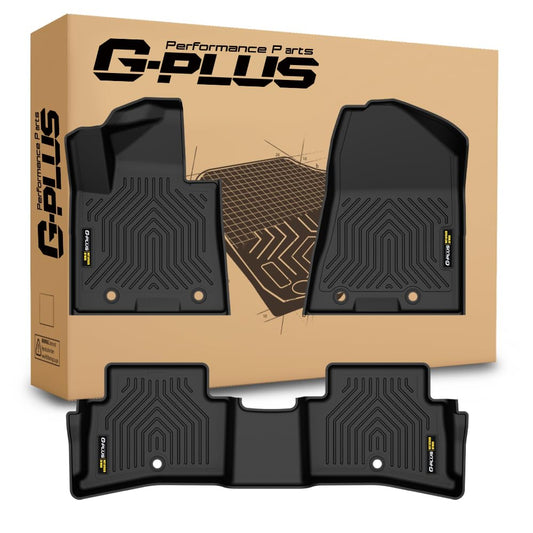 G-PLUS Floor Mats Compatible with Hyundai Tucson 2019-2021/ Fit Kia Sportage 2017-2022, TPE All Weather Custom Fit Car Mats Accessories, Front & 2nd Row Floor Liners Set