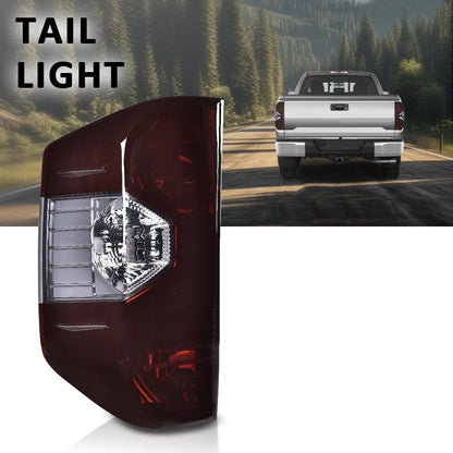 G-PLUS Tail Lights Compatible with Toyota Tundra 2014-2021 Brake Tail Lamps Left Smoked Lens Chrome Housing 81550-0C101 TO2800193 Rear Lights Rear Brake Lamps Assembly Luces Traseras