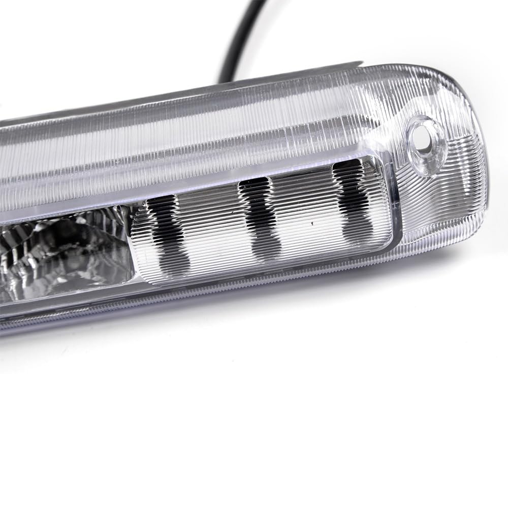 G-PLUS LED Third Brake Light Compatible with Chevy Silverado/GMC Sierra 1500 2500 3500 1999-2006 3rd Cargo Tail Stop Lamps, Clear Lens Chrome Housing, 264115BK 5978318