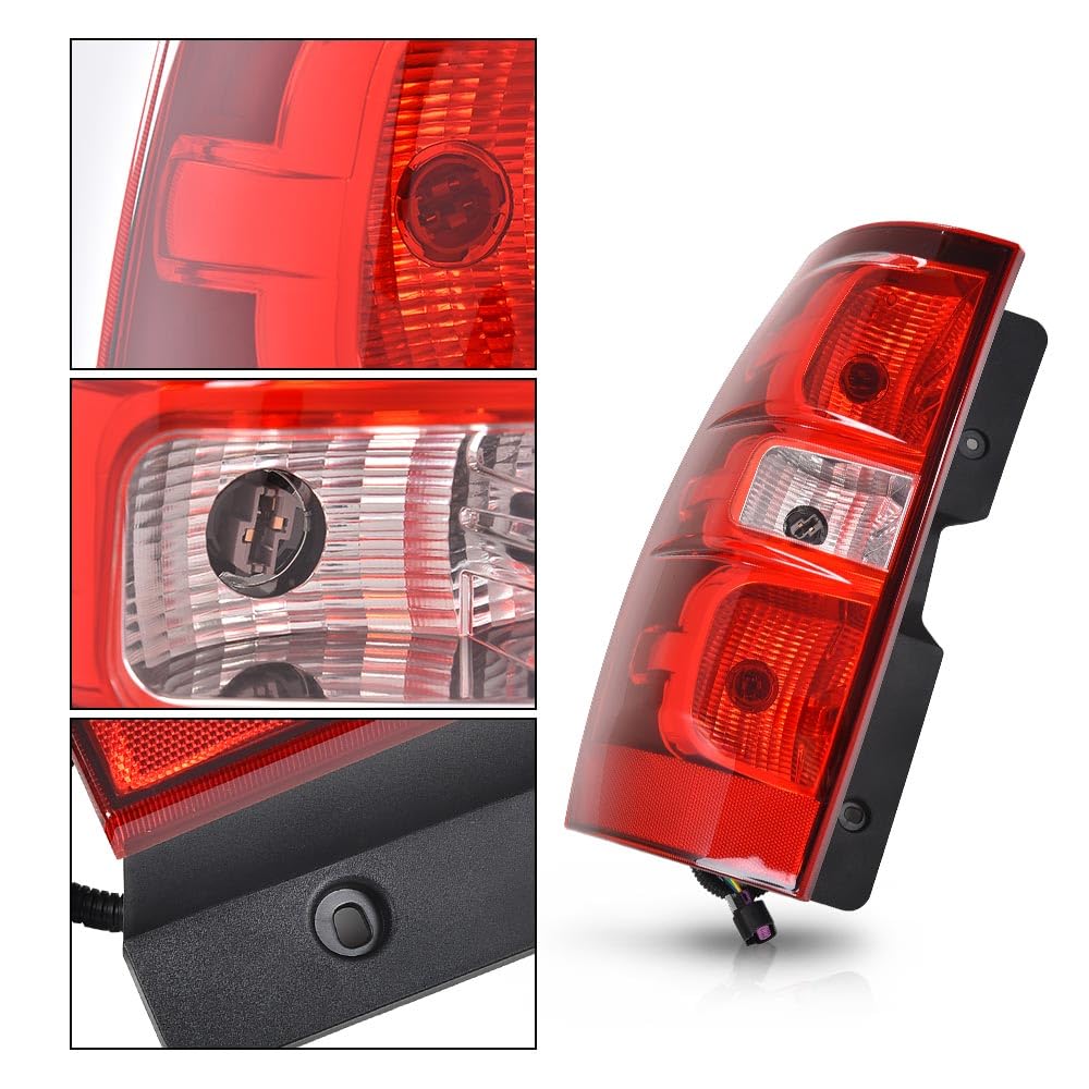 G-PLUS Tail Lights Assembly w/Harness Compatible with Chevy Suburban 1500 2007-2014, Fit Chevy Suburban 2500 LTZ 2007 Left & Right Side Rear Brake Lamps, GM2800196, GM2801196, Red Lens