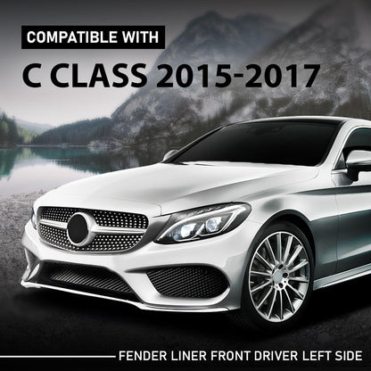 G-PLUS Fender Liners Front Driver Left Side Compatible with Benz C300 C350e C400 C43 C450 C63 AMG 4Matic Coupe Convertible Sedan Base 2015-2017 2056912900, MB1248192