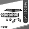 G-PLUS Front Bumper Upper & Lower Grill + Fog Lights Set Compatible with Toyota 4Runner SR5 2014-2019 TO1036148, TO1038173 Black