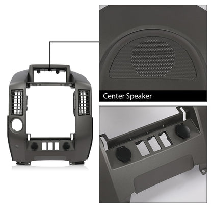 G-PLUS Dash Center Console Instrument Panel Lid Bezel Compatible with Nissan Armada SE LE SE 2005-2006/Pathfinder Armada SE LE 2004/Titan SE LE XE 2004-2015 w/Center Speaker&Cigarette Lighter