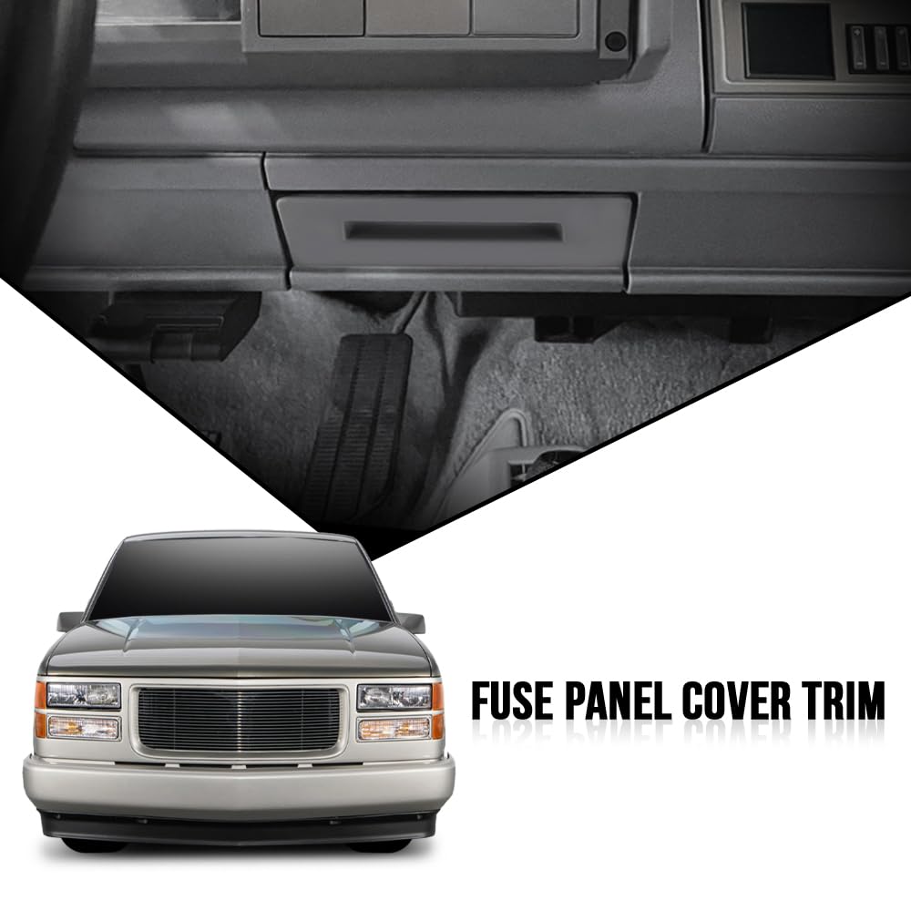 G-PLUS Dash Fuse Panel Cover Compatible with Chevy & GMC Truck 1988-1994/Fit Chevy Blazer GMC Yukon 1992-1994/Fit GMC Yukon Suburban 1992-1994 Gray