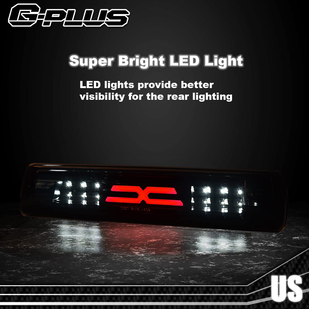 G-PLUS LED 3rd Third X Brake Light Rear Brake Stop Tail Light Compatible with 2015-2018 Colorado/Canyon GM25971002 52019397 High Mount Stop Light Third Tail Light