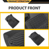 G-PLUS TPE Cargo Liners Black Compatible with Toyota Tacoma Double Cab 2005-2015 All Weather Full Cover Protection 1st & 2nd Row Floor Liner