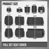 G-PLUS Full Set Seat Cover Compatible with Chevy Silverado LT Double Cab 2014-2018 Black