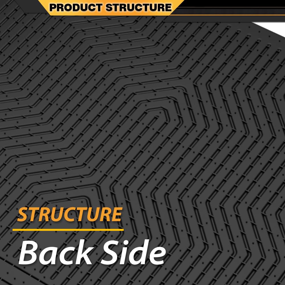 TPE Cargo Liner Mat Compatible with Honda HRV 2023 2024 2025, Black Trunk Mat All Weather Full Cover Protection