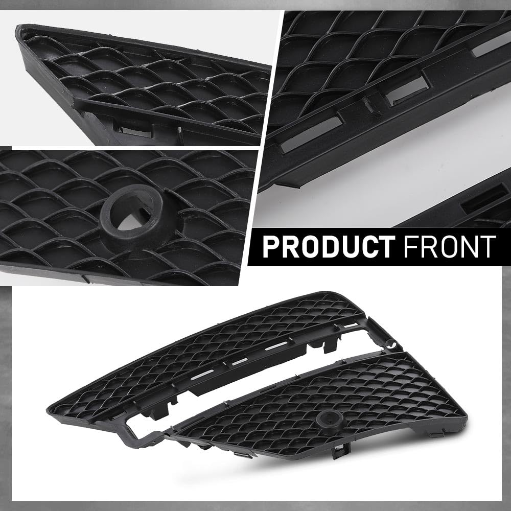 G-PLUS Front Bumper Fog Light Grill Covers Driver and Passenger Side Compatible with Benz ML250 ML350 ML400 ML550 4Matic Base 2012-2015 MB1039185 MB1038185 1668852922 1668852822