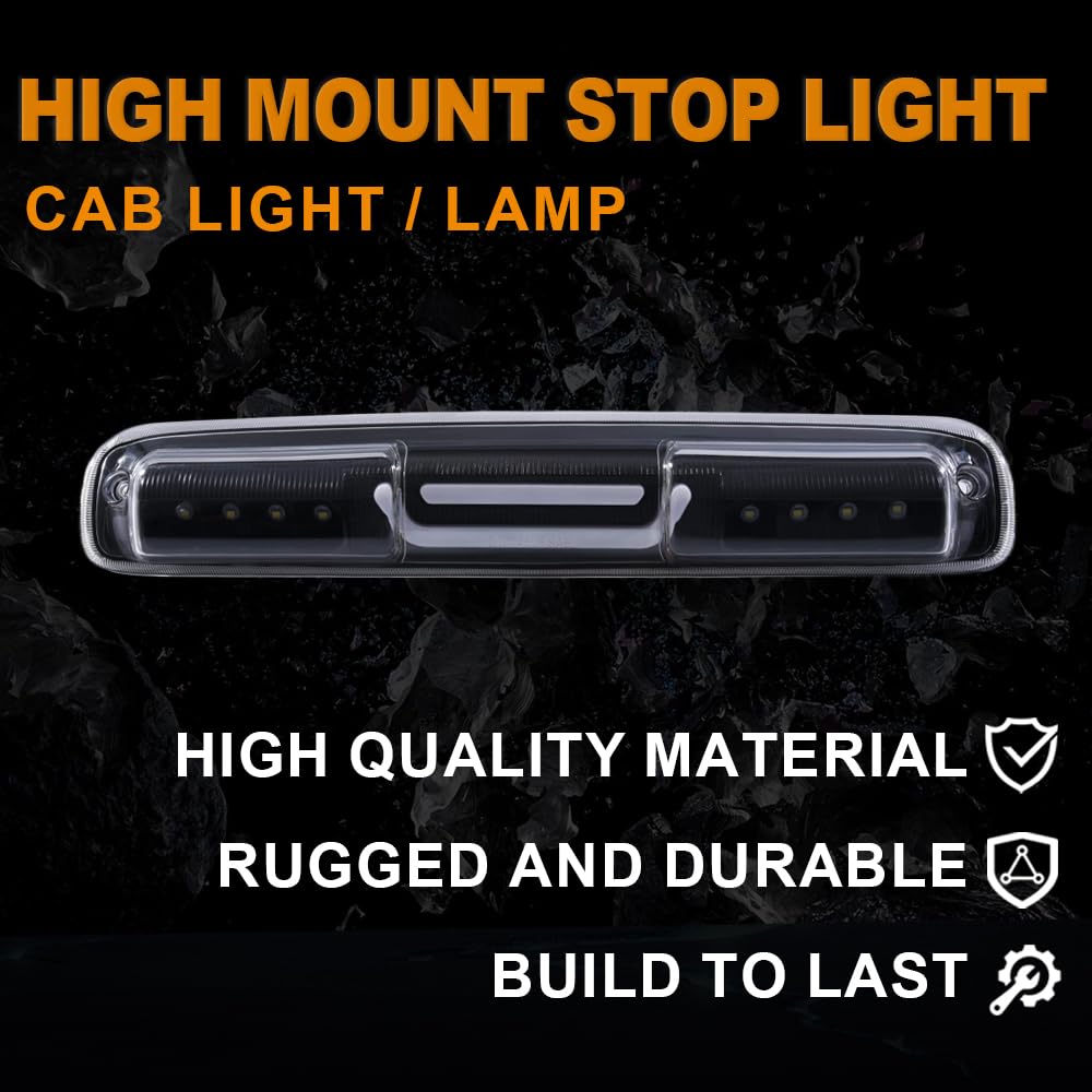 G-PLUS 3D LED Bar 3rd Third Tail Brake Light Compatible with 2007 GMC Sierra 1500 2500 3500 & HD Models Classic Rear Cargo Lamp High Mount Stop light