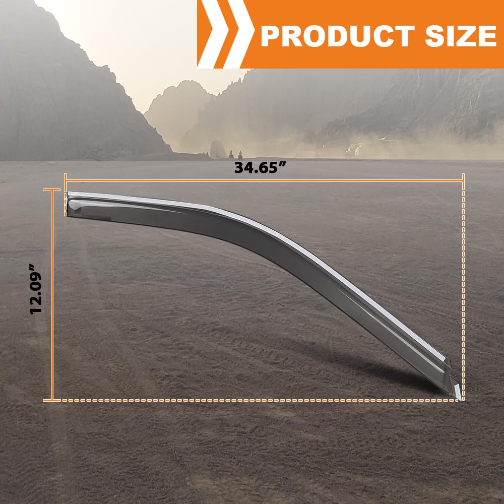 G-PLUS in-Channel Auto Vent Window Visor Compatible with Dodge Ram 1500 2009-2018 Fit Dodge Ram 2500 3500 Standard Cab 2010-2025 2PCS Smoky
