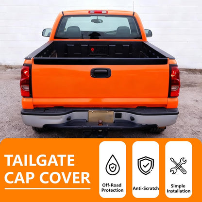 G-PLUS Tailgate Molding Cap Compatible with Chevy Silverado GMC Sierra Fleetside Base, SL 1999-2007 (Not fit Stepside Trucks) Spoiler Top Moulding Protector Cover 1593226 GM1909102