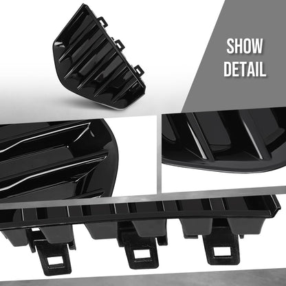 G-PLUS Bumper Cover Grille Front Left Side Compatible with Cadillac XT4 2019 2020 2021 2022 2023 2024 GM1038293, 191275994511 Glossy Black