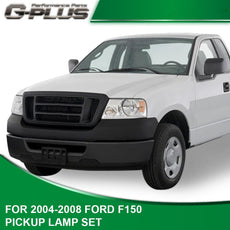 G-PLUS Headlight Lens Cover 2PCS for Ford F150 Lincoln Mark LT 2004-2008 Clear Lens Side View