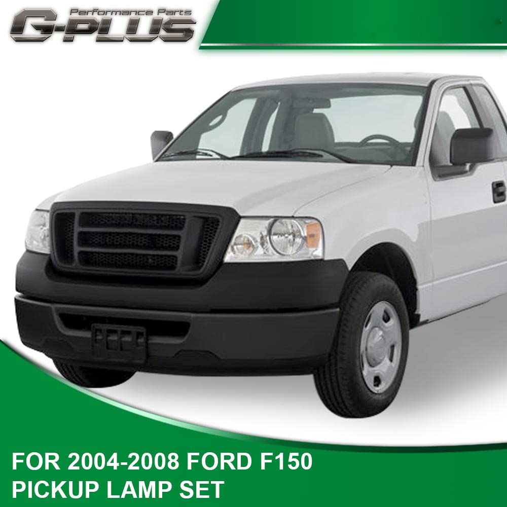 G-PLUS Front Headlight Lens Cover Compatible with 2004-2008 F150/Lincoln Mark LT, Left & Right Side (Clear Lens)