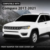 G-PLUS Black Front Bumper Tow Hook Eye Cap Cover Compatible with Jeep Compass 2.0L 2.4L 2017-2021 5SY62TZZAB