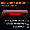 G-PLUS Rear LED Third Brake Light Compatible with Ford F150 Lobo 2004 2005 2006 2007 2008/ Ford Explorer Sport Trac 2007-2010/ Lincoln Mark LT 2006-2008 3RD Cargo Led Tail Lamps Red Lens Black Housing