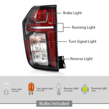 G-PLUS Tail Lights Assembly Compatible with Chevy Suburban/Tahoe 2021-2023,Clear & Red Rear Brake Lamp,Left & Right Luces Traseras 84849416,84849417