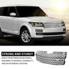 G-PLUS Front Grill Compatible with Land Rover Range Rover Vogue L405 2013 2014 2015 2016 2017 Silver Upper Grille LR055880
