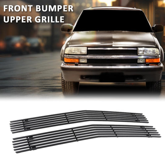 G-PLUS Billet Grille Insert Compatible with Chevy Blazer C/K Pickup Suburban Tahoe 1994-1999 Black