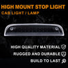 G-PLUS High Mount LED 3rd Brake Light Compatible with 2014 2015 2016 2017 2018 Chevy Silverado GMC Sierra Rear Tail Cargo Lamp Waterproof Black Housing Clear Lens