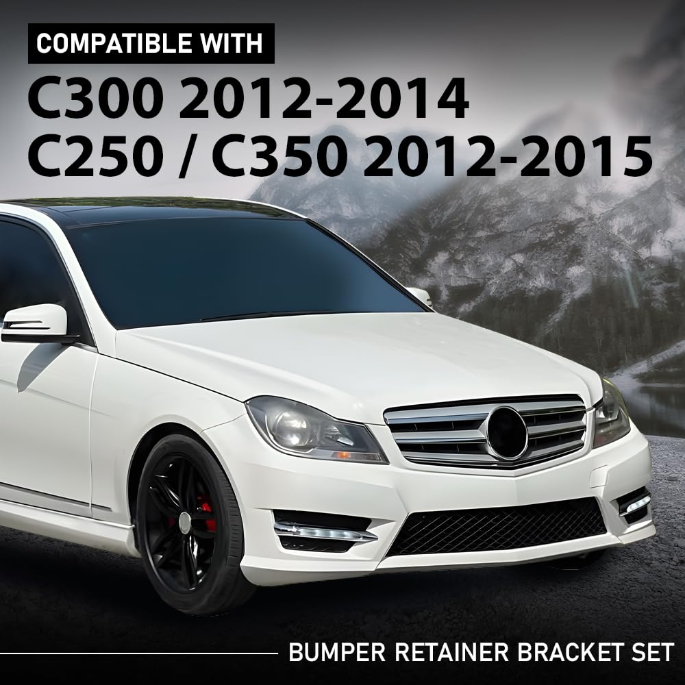 G-PLUS Bumper Retainer Set Front Compatible with Benz C250 4Matic Base 2012-2015,Fit Benz C300 2012-2014,Fit Benz C350 2012-2015 2048854265