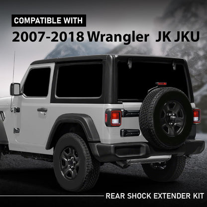 G-PLUS Rear Shock Extender Kit 2"-4" Lift Compatible with Jeep Wrangler JK JKU 2007-2018