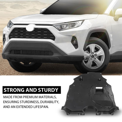 G-PLUS Front Center Undercar Shield Engine Splash Shield Compatible with Toyota RAV4 2019-2024 5110042010, TO1228295, 51100-42010, 51100 42010 Black
