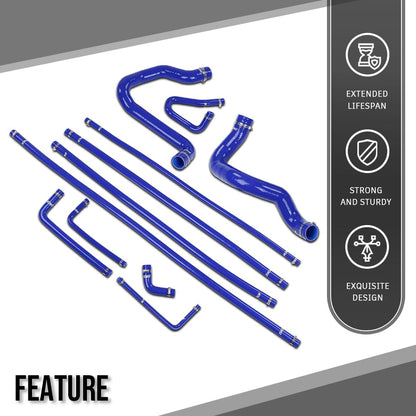 G-PLUS Radiator & Heater Hose Kit Compatible with Ford F150 F250 F350 Bronco Trucks Pickups with 5.0L/5.8L Engine 1988 1989 1990 1991 1992 1993 1994 FOTZ8260E, FOTZ8286D Blue