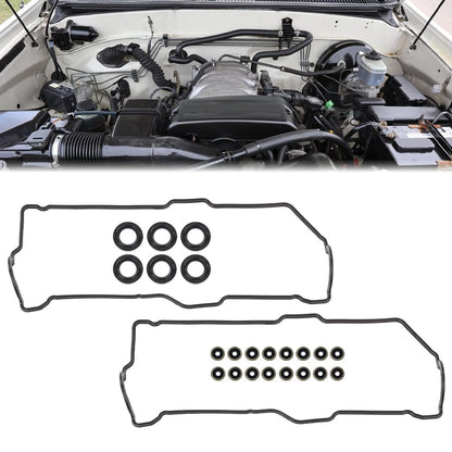 G-PLUS Valve Cover Gasket Set Fit 1996-2002 Toyota 4Runner /1995-1998 Toyota T100 /1995-2004 Toyota Tacoma /2000-2004 Toyota Tundra 3.4L V6 DOHC, 5VZFE