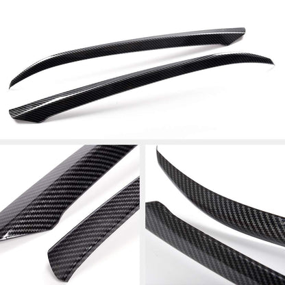 G-PLUS Carbon Fiber Front Bumper Lip Upper Grill Molding Trim Cover + 2Pcs Eyelid Cover Set, Compatible with Honda Accord 10th Gen Sedan 2018-2020, 3pcs