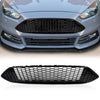 G-PLUS Front Bumper Upper Grille Compatible with Ford Focus S & SE 2015-2018 Replace for F1EZ-8200A, F1EZ-8200B Mesh Grill Honeycomb Style Black
