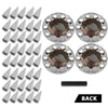 G-PLUS Rear Wheel Cover Axle 33mm Spiked Hub Cover Kit Removable Caps Compatible with Semi-Trucks 22.5" and 24.5" Wheels ABS Chrome Semi Truck Hub Covers
