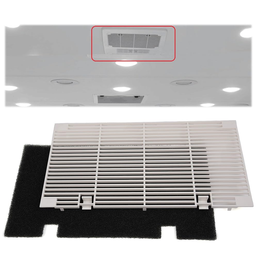 G-PLUS RV A/C Ducted Air Grille, Duo-Therm Air Conditioner Grille Replacement for Dometic 3104928.019 (Polar White) RV AC Vent Cover with Filter pad Assembly