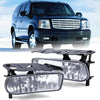 G-PLUS Fog Lights Assembly Compatible with Cadillac Escalade 2002 2003 2004 2005 2006,Fit Cadillac Escalade ESV 2003-2005 Driving Fog Lamps w/ 880 12V 27W Bulbs GM2592138 GM2593138(Clear Lens)