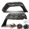 G-PLUS Fender Flares w/LED Side Maker, Compatible with Jeep JK Wrangler 2/4 Door Model 2007-2018, Unlimited, Rubicon Unlimited, Smooth Pocket Riveted 4 PCS Wheel Flares