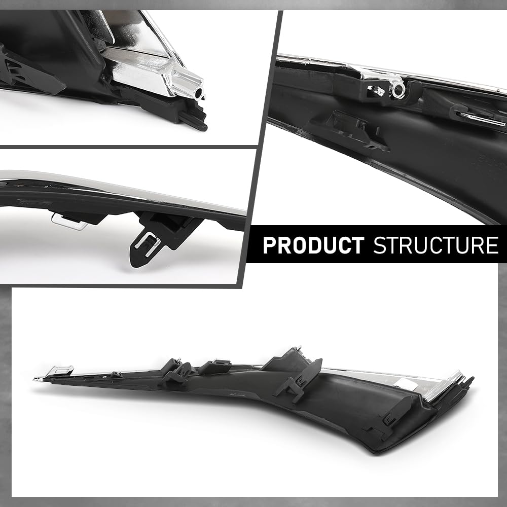 G-PLUS Bumper Trim Molding Front Passenger Right Side Fit Model Without F Sport Package,Fit LX ES250/ES300h/ES350 2019-2024 5310506010, LX1039128 Chrome And Black