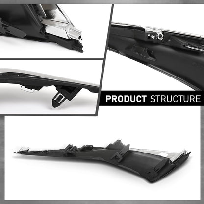 G-PLUS Bumper Trim Molding Front Passenger Right Side Fit Model Without F Sport Package,Fit LX ES250/ES300h/ES350 2019-2024 5310506010, LX1039128 Chrome And Black