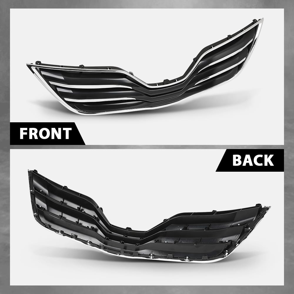 G-PLUS Front Grille Chrome Shell, Compatible with Toyota Camry XLE 2010-2011, 5310106190C0, TO1200325