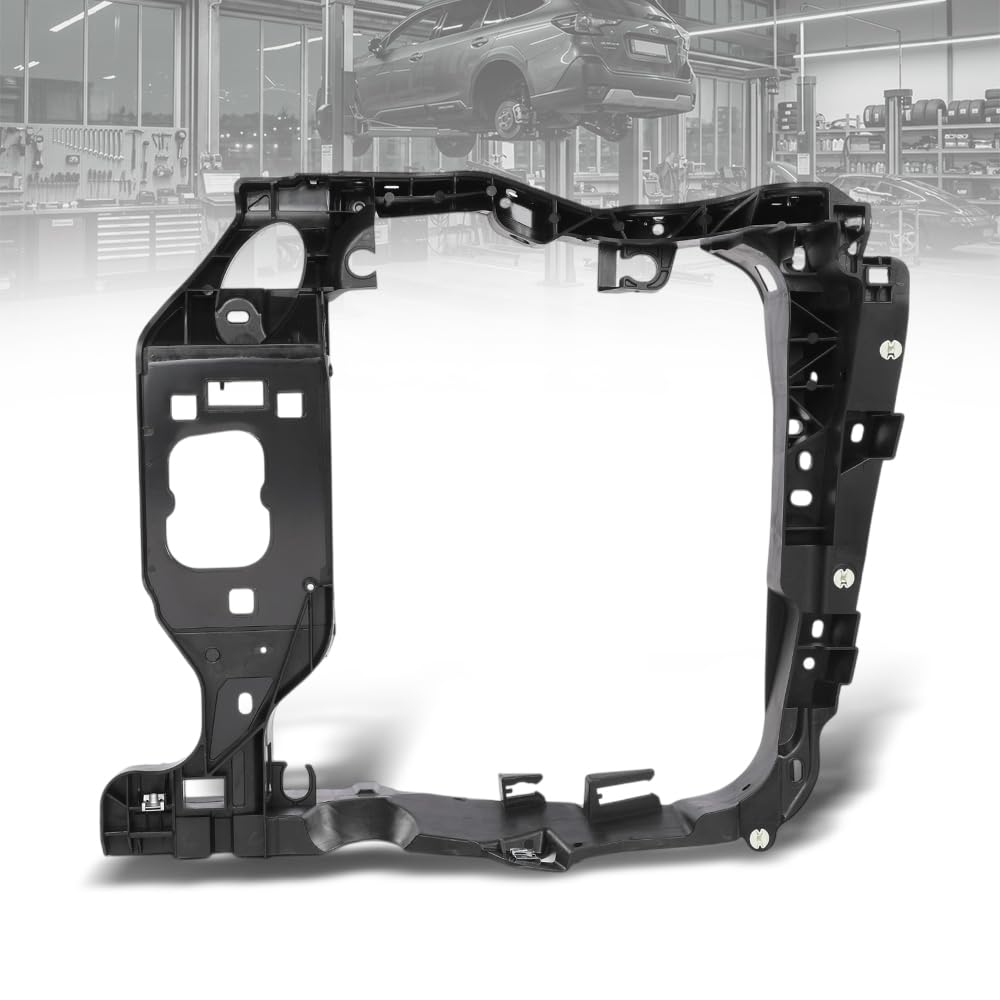 G-PLUS Front Right Side Intermediate Radiator Support Assembly w/ Bracket Compatible with Porsche Macan 2015-2018 95B805594 Direct OE Replacement Black