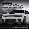 G-PLUS Front Left & Right Bumper Fog Light Cover Compatible with Dodge Charger 2020-2023