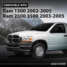 G-PLUS TPE Dash Defrost Vent Cover for Dodge Ram 1500 2002-2005 Ram 2500 3500 Black Front View