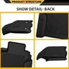 Floor Mats Cargo Liners, Compatible with Chevy Silverado GMC Sierra Crew Cab 2019-2025, 1st & 2nd Row 3PCS, All Weather Full Cover Protection