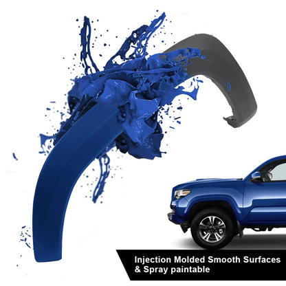 G-PLUS Fender Flares Front Left Driver Side, Compatible with Toyota Tacoma 2016-2021 Fender Flares Moulding Trim Wheel Opening Molding Set TO1290109 7587204060(Smooth Factory Style)