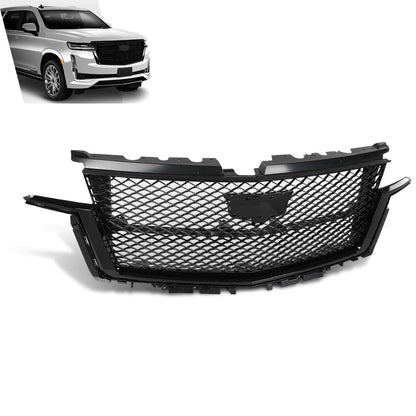 G-PLUS Front Bumper Grille Assembly Compatible with Cadillac Escalade 2021-2023 84830289 Gloss Black