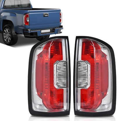 G-PLUS Tail Lights 1 Pair w/Bulbs Compatible with GMC Canyon 2015-2022 (submodel: All Terrain，Denali，Base, SL, SLE, SLT，AT4, Elevation, Elevation Standard) Luces Traseras Rear Brake Lamps Assembly