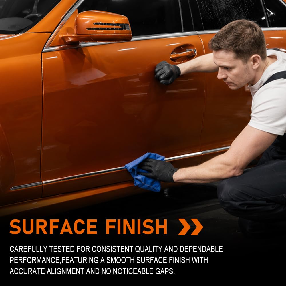 G-PLUS Front Left Side Door Molding & Beltline Trim Compatible with Benz S65 AMG Base 2007-2013 | OE Replacement 2216904180 | Direct Fit | Fade & Peel Resistant