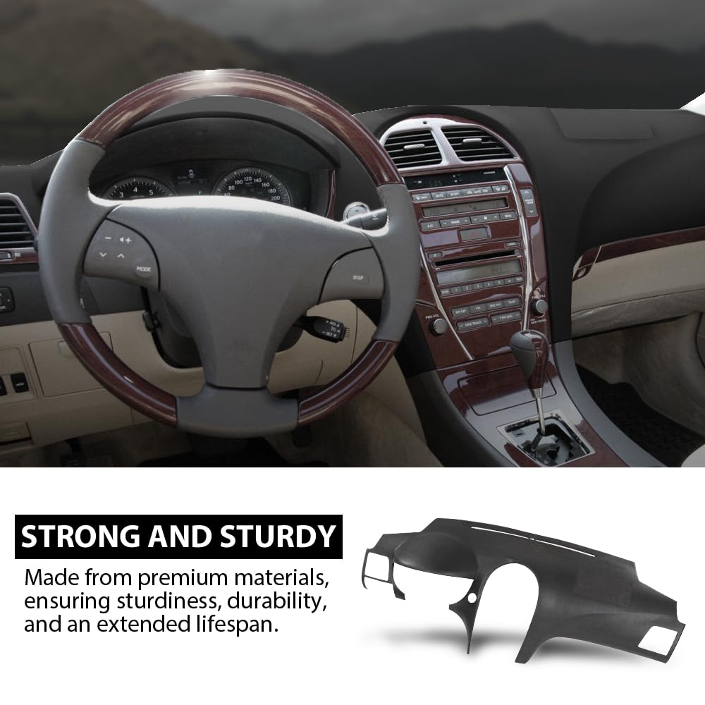 G-PLUS Dash Dashboard Cover Compatible with LX ES350 2007-2012 Black ABS