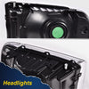 G-PLUS Headlights Assembly, Compatible with Ford F250 F350 F450 F550 Super Duty 1999-2004/Fit Ford Excursion 2000-2004 Bumper Headlamps, Clear Lens Chrome Housing Clear Reflector,faros delanteros